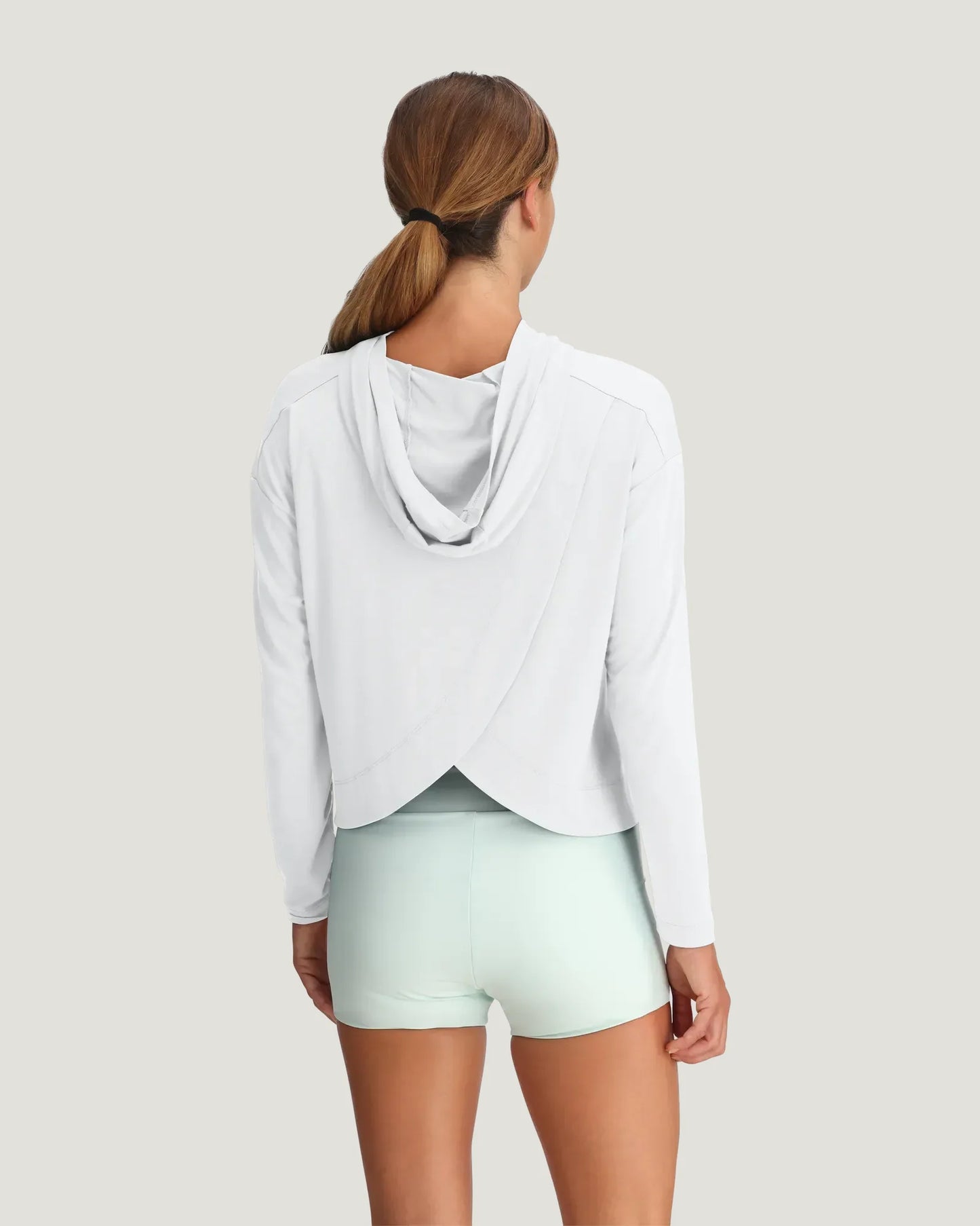 Ws Bamboo Shade Crossover Hoodie Bright White