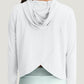 Ws Bamboo Shade Crossover Hoodie Bright White