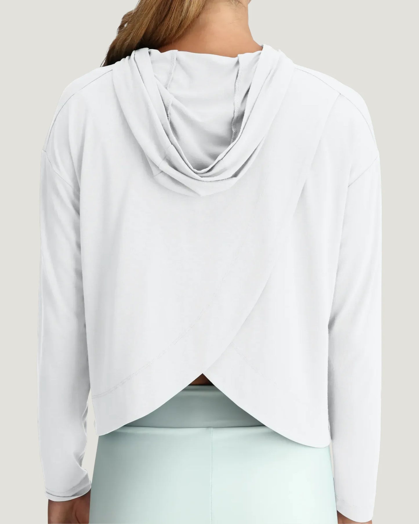 Ws Bamboo Shade Crossover Hoodie Bright White
