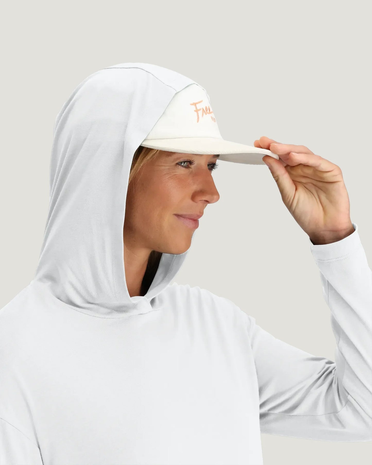 Ws Bamboo Shade Crossover Hoodie Bright White