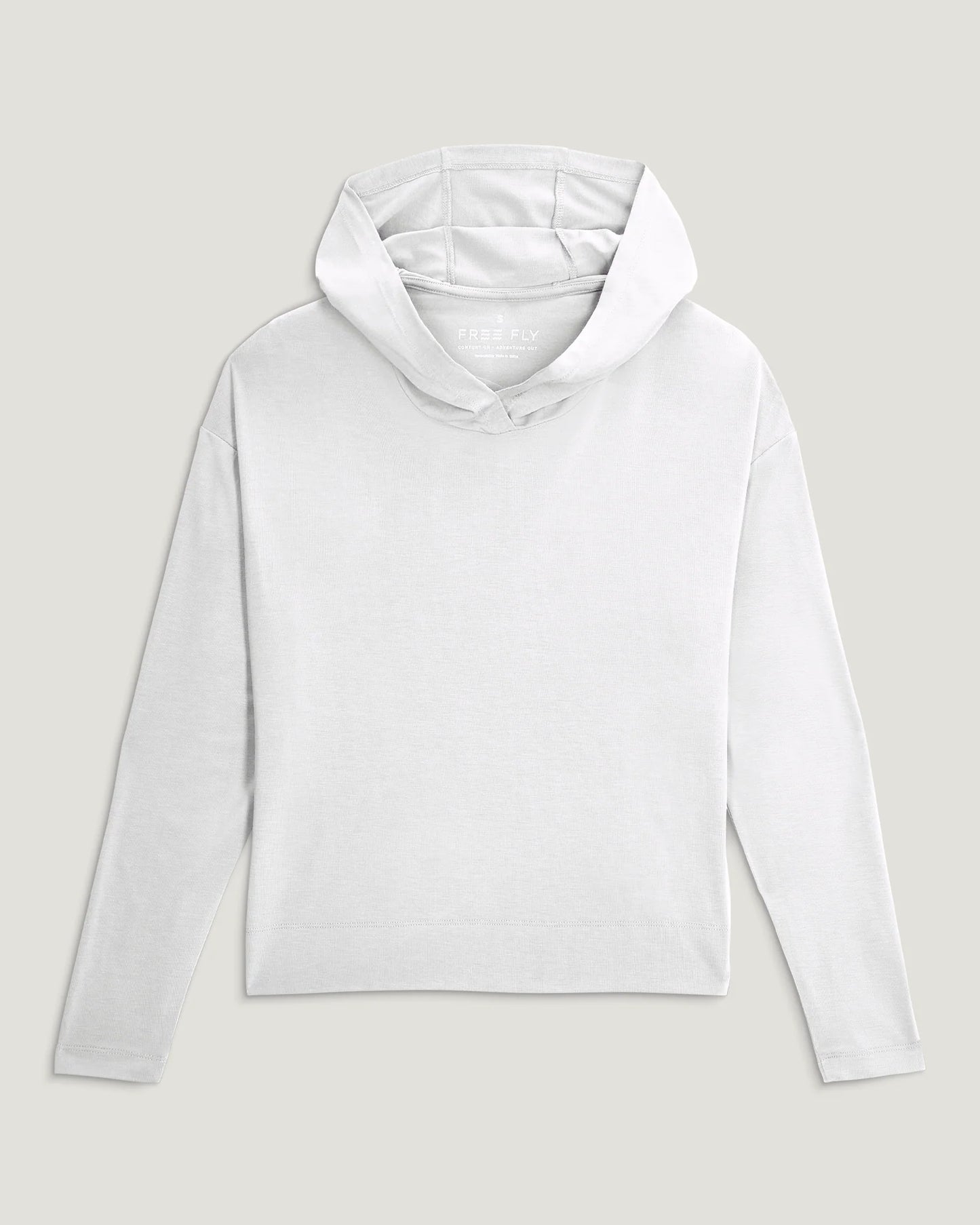 Ws Bamboo Shade Crossover Hoodie Bright White