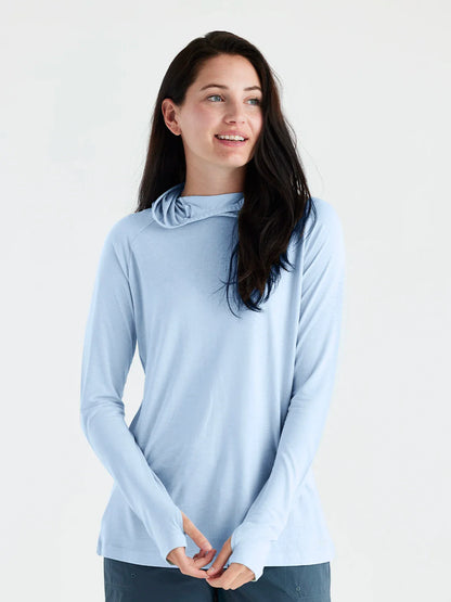 Ws Bamboo Lightweight Hoodie II Clear Sky