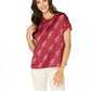 Ws FSU Spear Rolled Cuff Blouse Garnet - Beau Outfitters