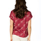 Ws FSU Spear Rolled Cuff Blouse Garnet - Beau Outfitters