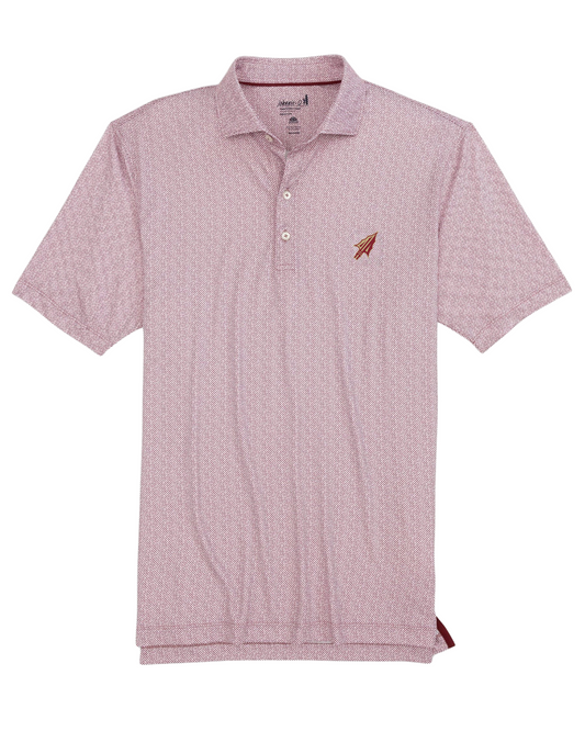 FSU Hinson Perf Polo Spear Logo Maroon