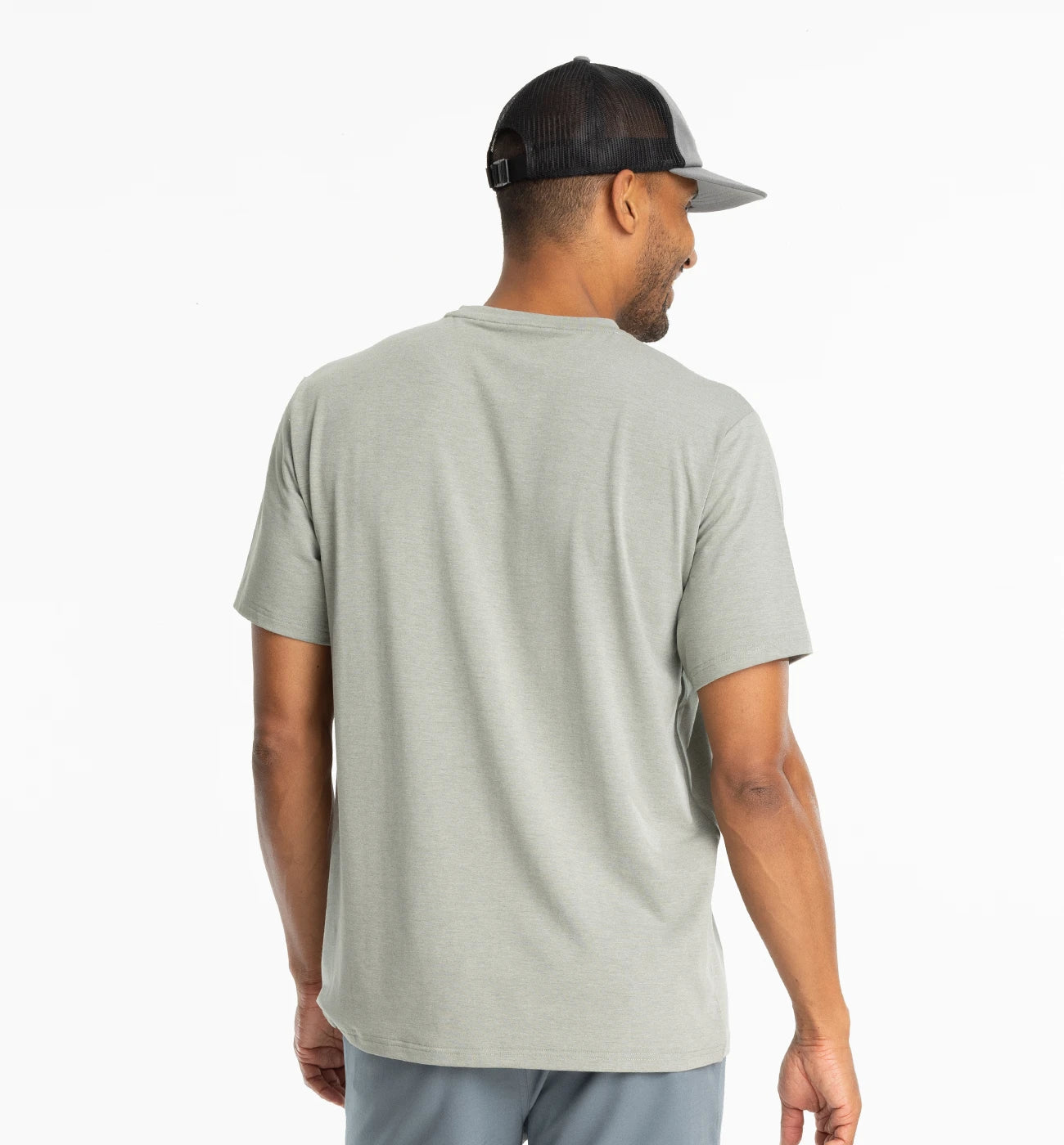Bamboo Flex SS Pocket Tee Hthr Agave Green
