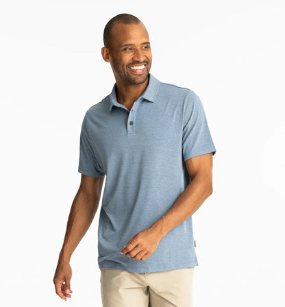 Bamboo Flex Polo II Heather Deepwater