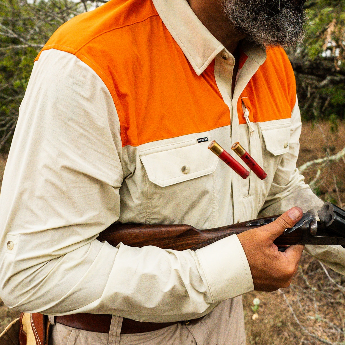 The Hebbronville LS Original Shirt Reg Fit Tan/Blaze