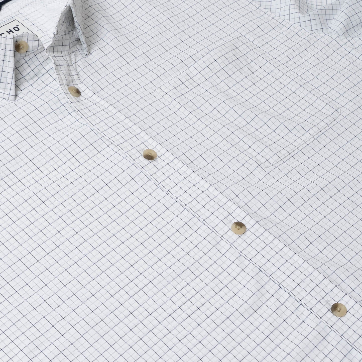 The Kiawah SS Ultra-Lite Dbl Blue Check Slim Fit