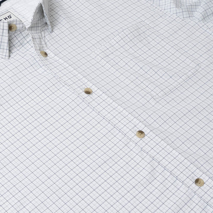 The Kiawah SS Ultra-Lite Dbl Blue Check Slim Fit