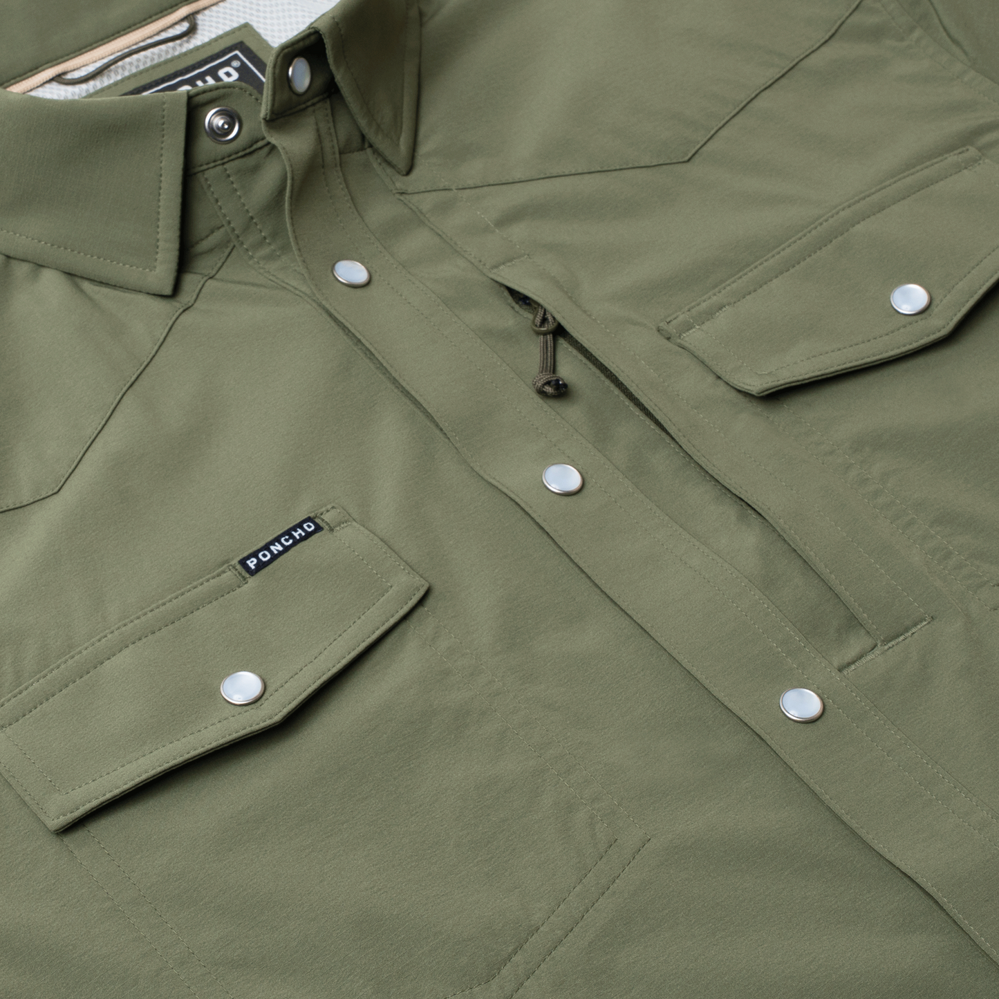 The Fence Western LS Shirt Slim Fit Moss Green