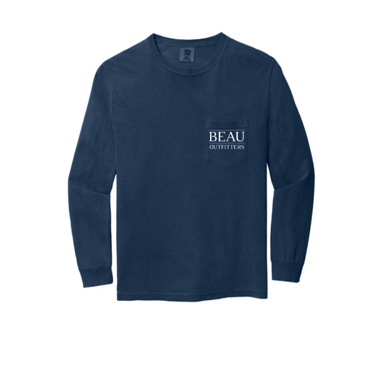 Beau Original Logo LS T-Shirt True Navy