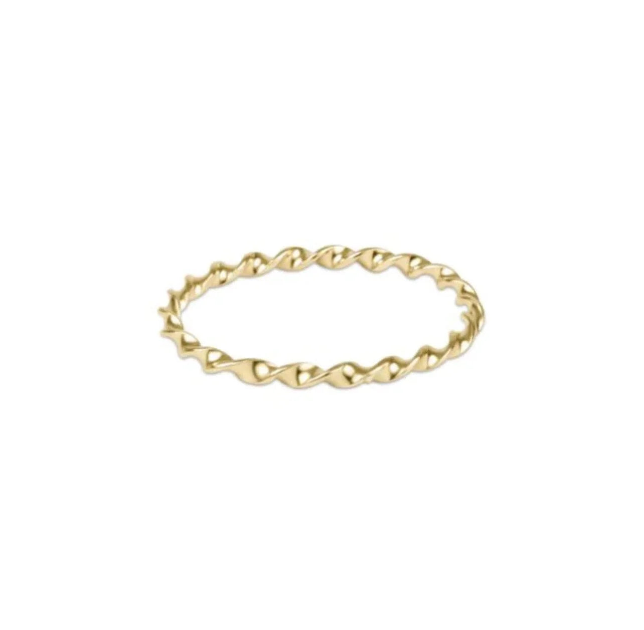 Classic Gold Twisted Thin Band Ring