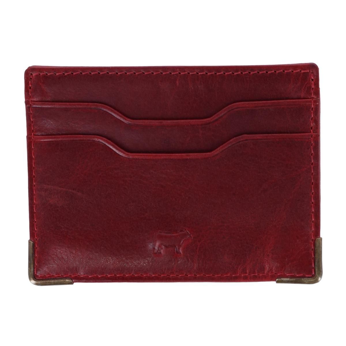 William Front Pocket Card Case Red