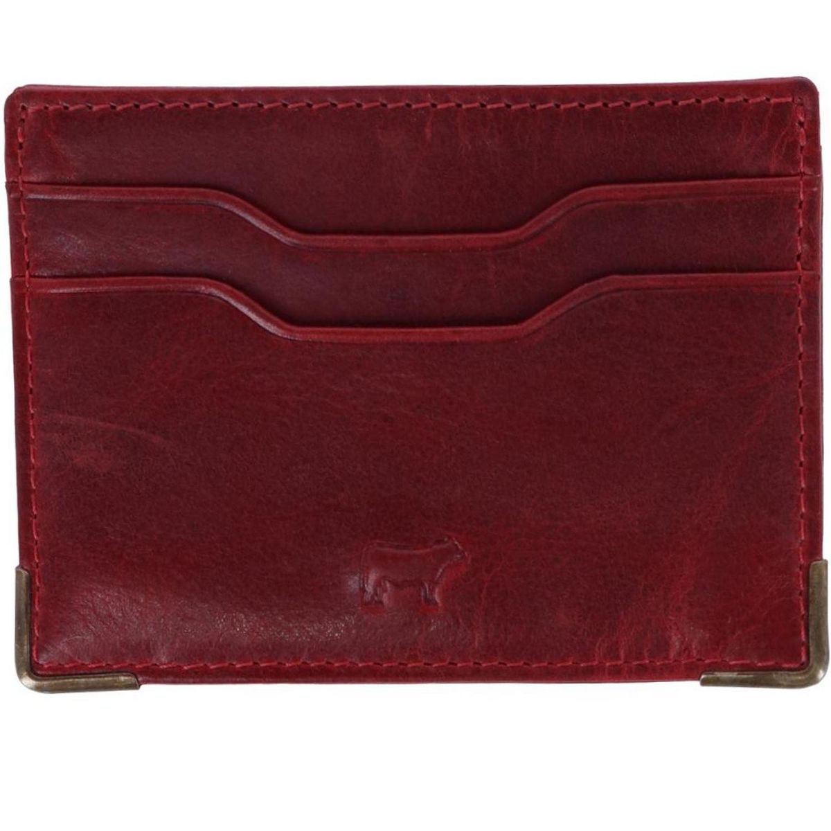 William Front Pocket Card Case Red