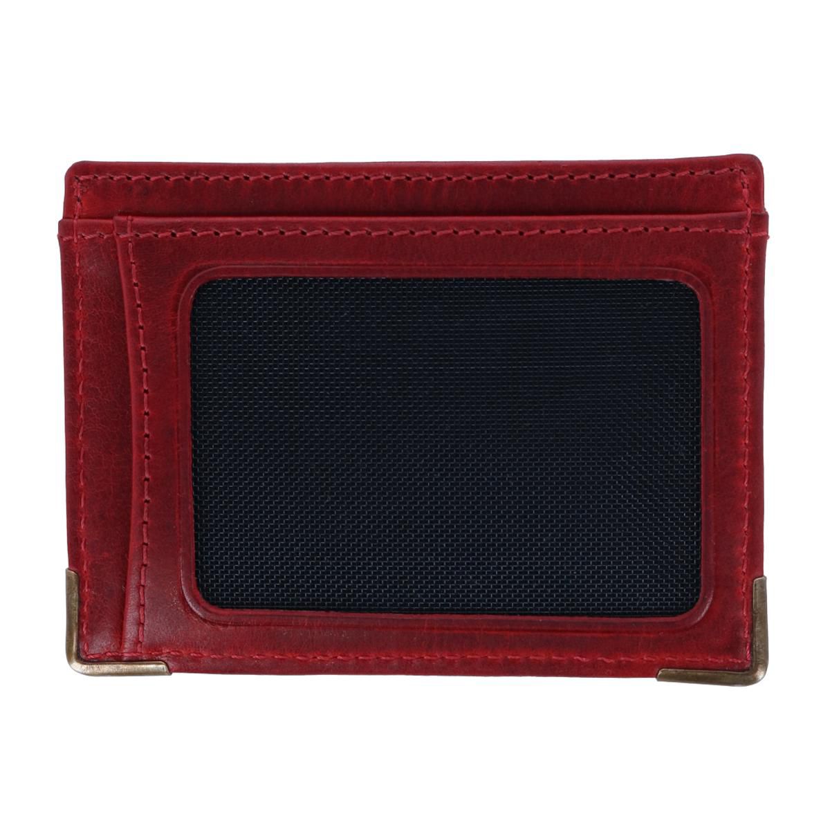 William Front Pocket Card Case Red