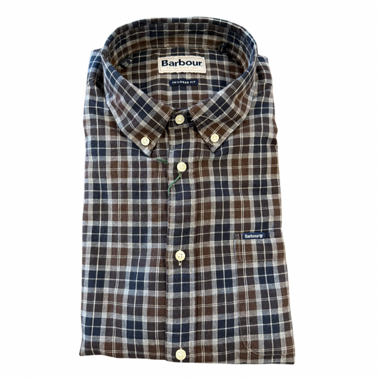 Lanark Tailored LS Shirt Midnight Oak Tartan