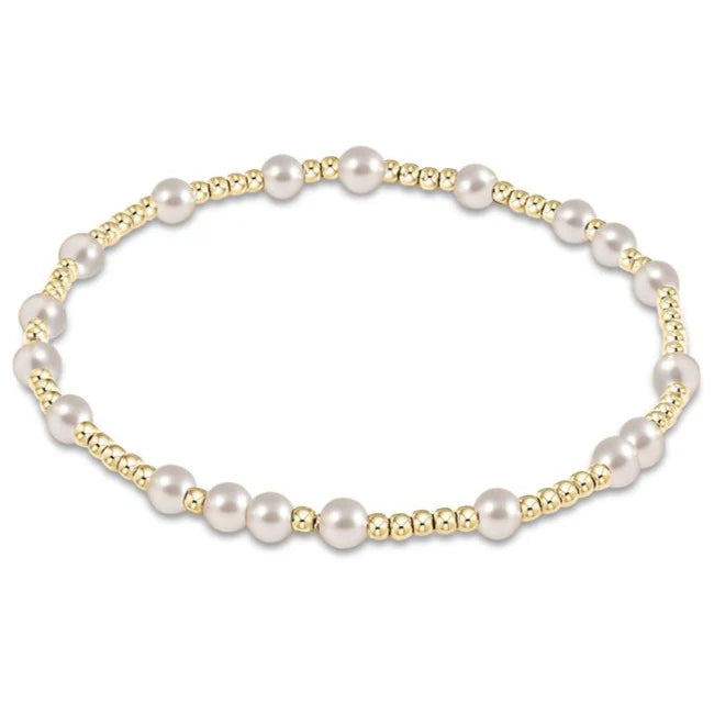 Hope Unwritten 4mm Bead Bracelet Pearl