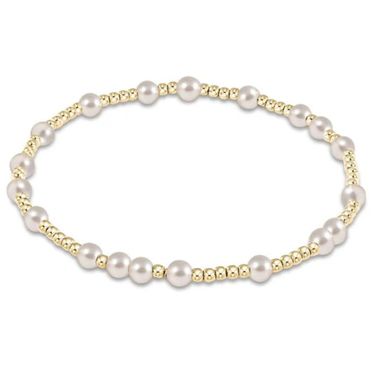 Hope Unwritten 4mm Bead Bracelet Pearl