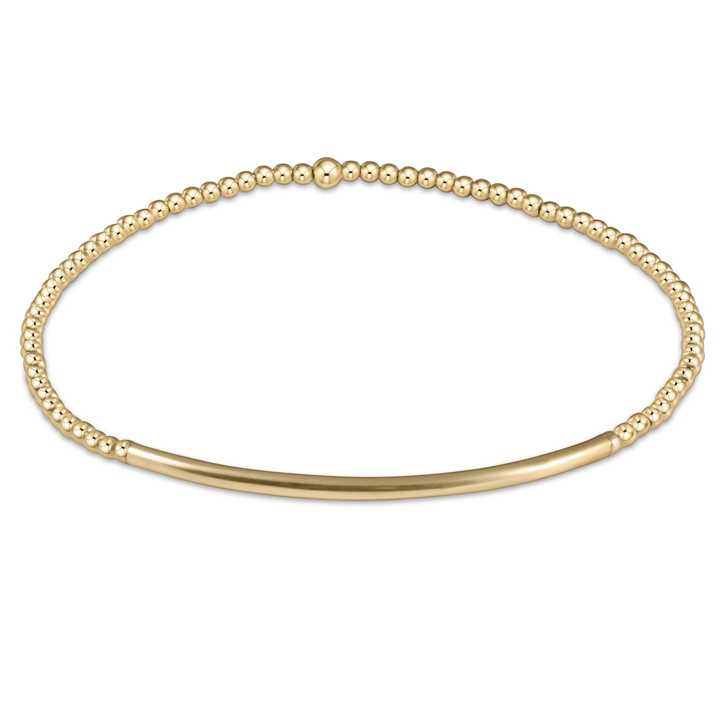 Classic Gold 2mm Bead Bracelet Bliss Bar Gold - Beau Outfitters