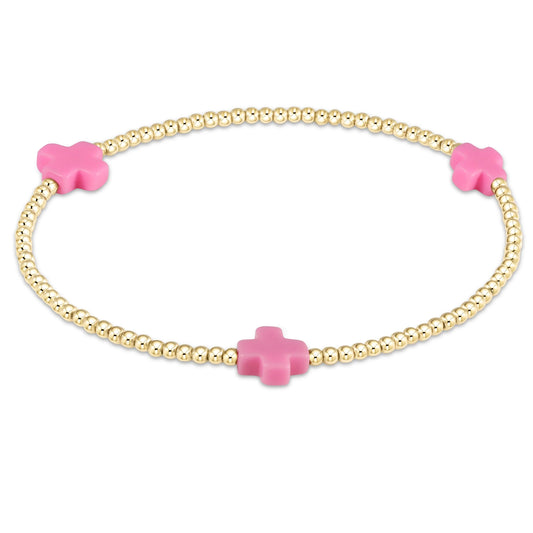 Signature Cross 2mm Gold Bracelet