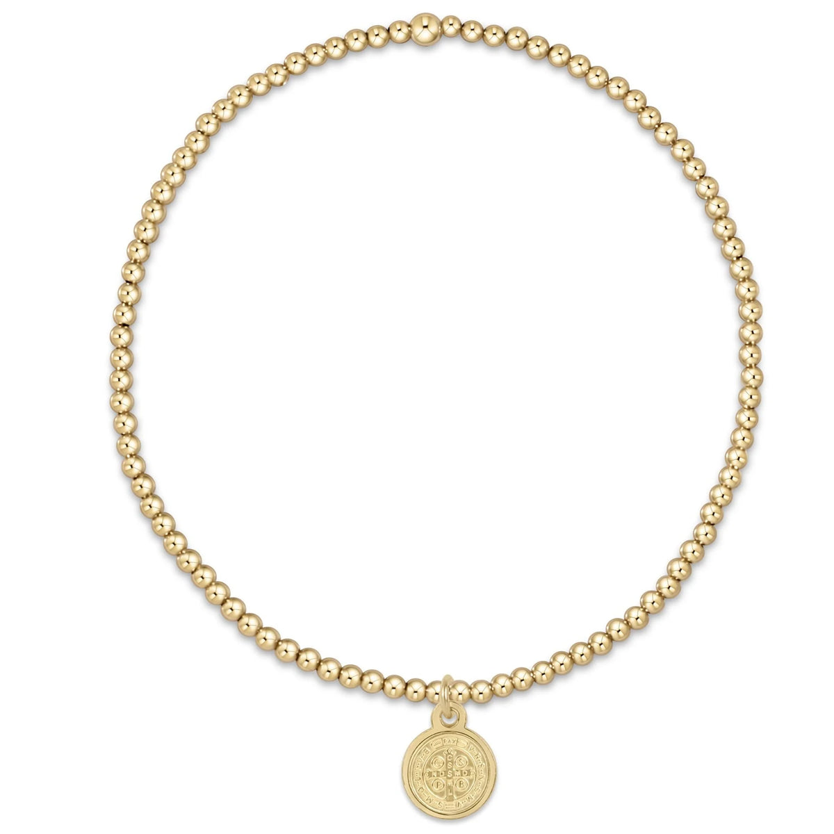 Classic Gold 2mm Bracelet Blessing Small Gold Disc