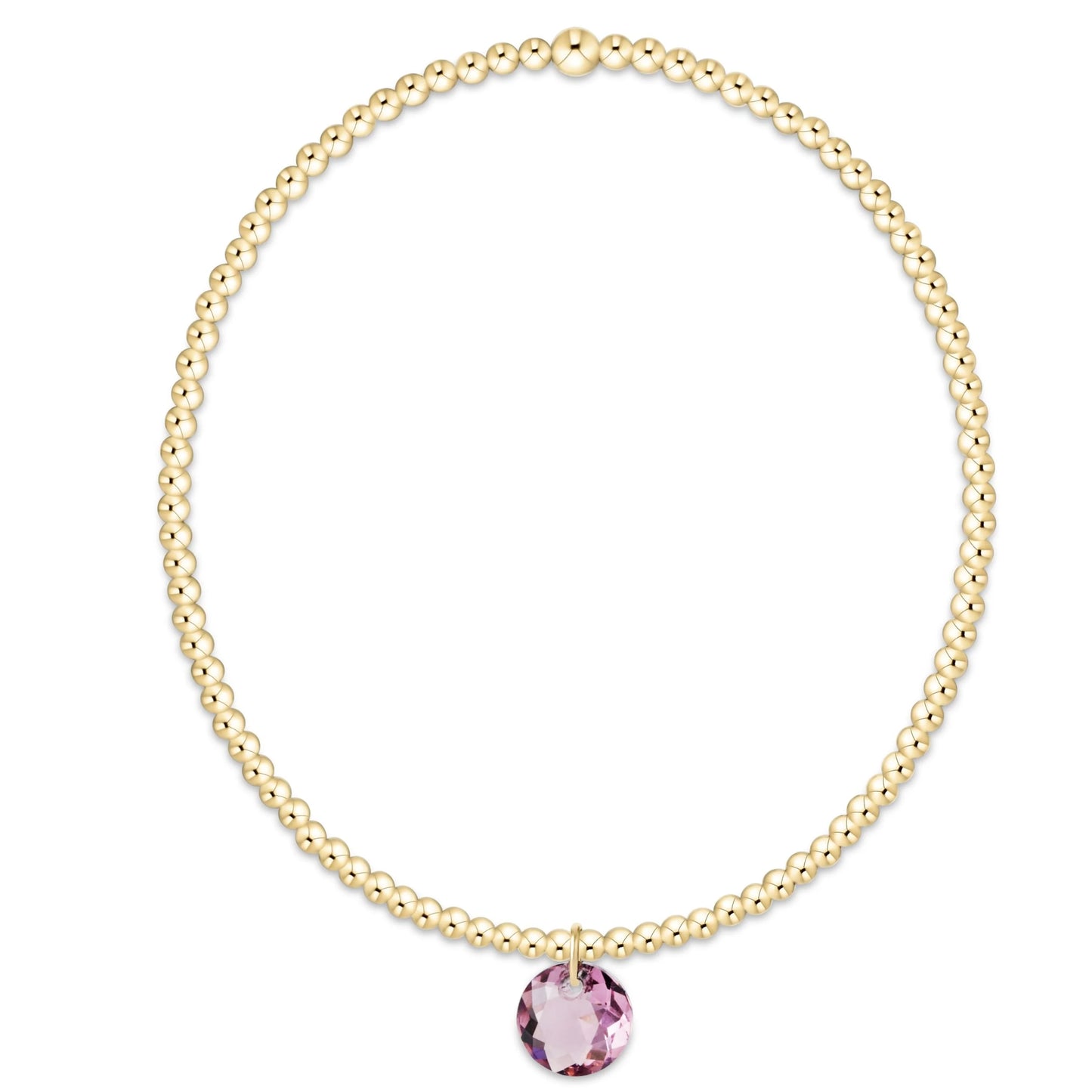Classic Gold 2mm Bracelet Reflection Small Charm