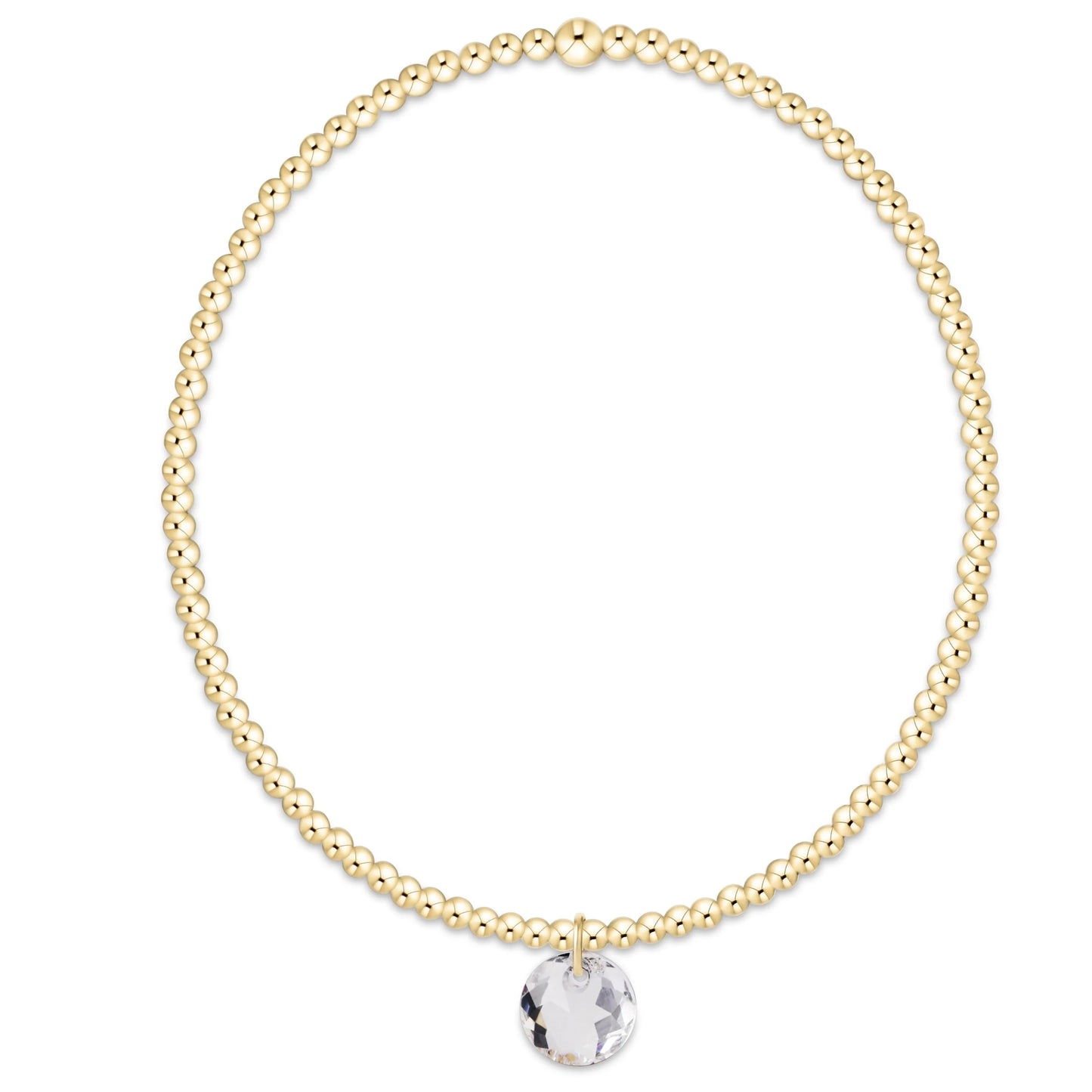Classic Gold 2mm Bracelet Reflection Small Charm