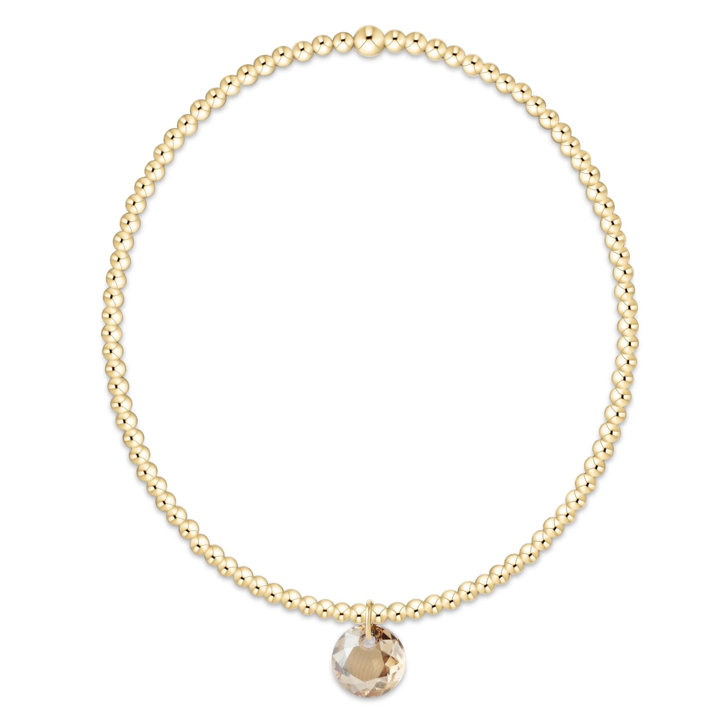 Classic Gold 2mm Bracelet Reflection Small Charm