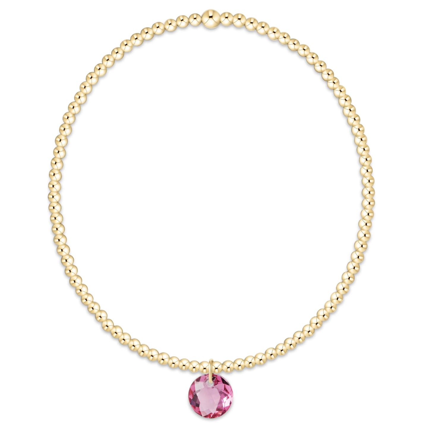 Classic Gold 2mm Bracelet Reflection Small Charm