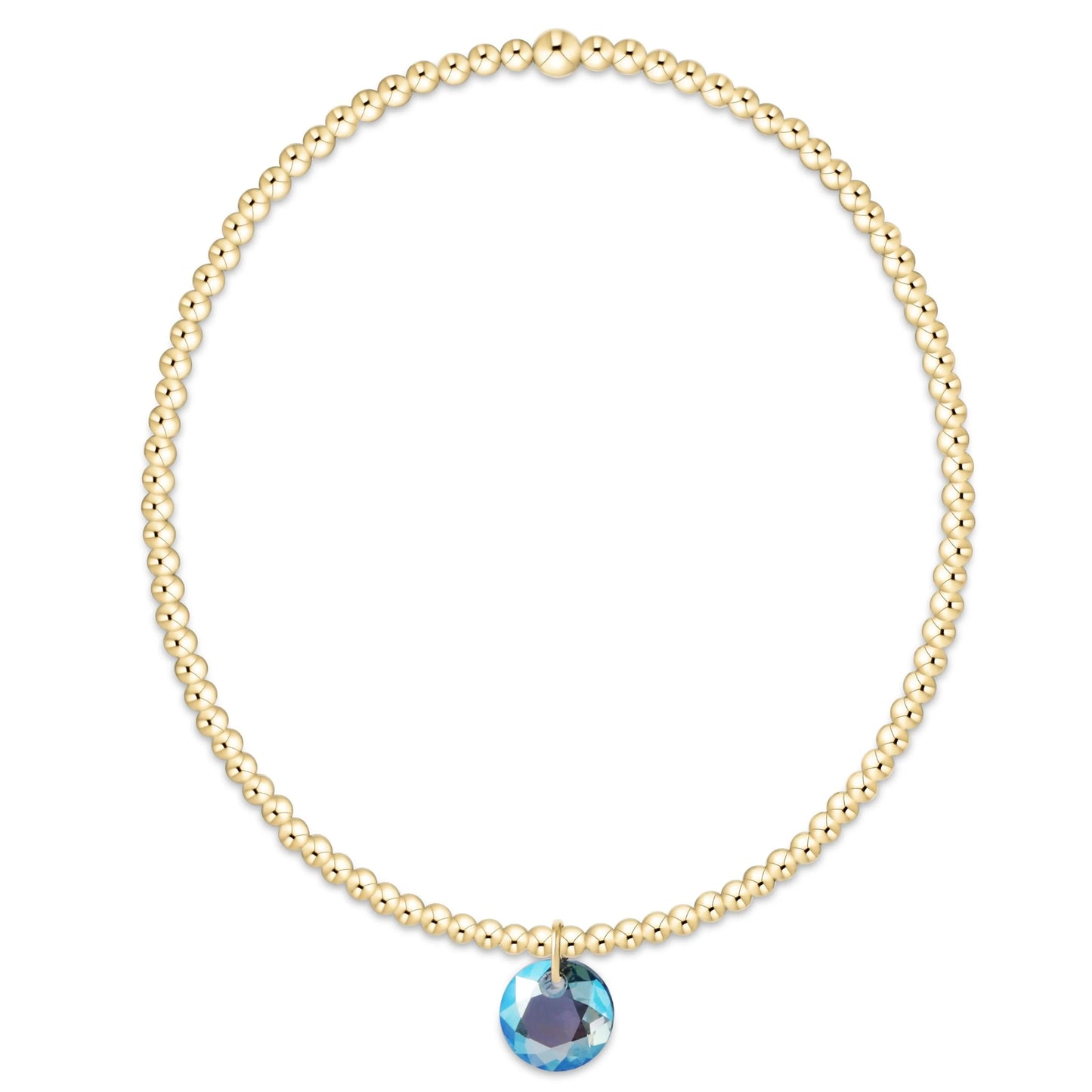 Classic Gold 2mm Bracelet Reflection Small Charm