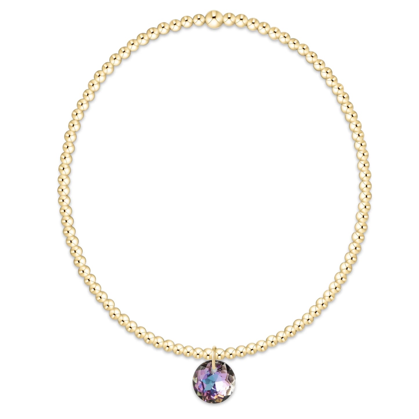 Classic Gold 2mm Bracelet Reflection Small Charm