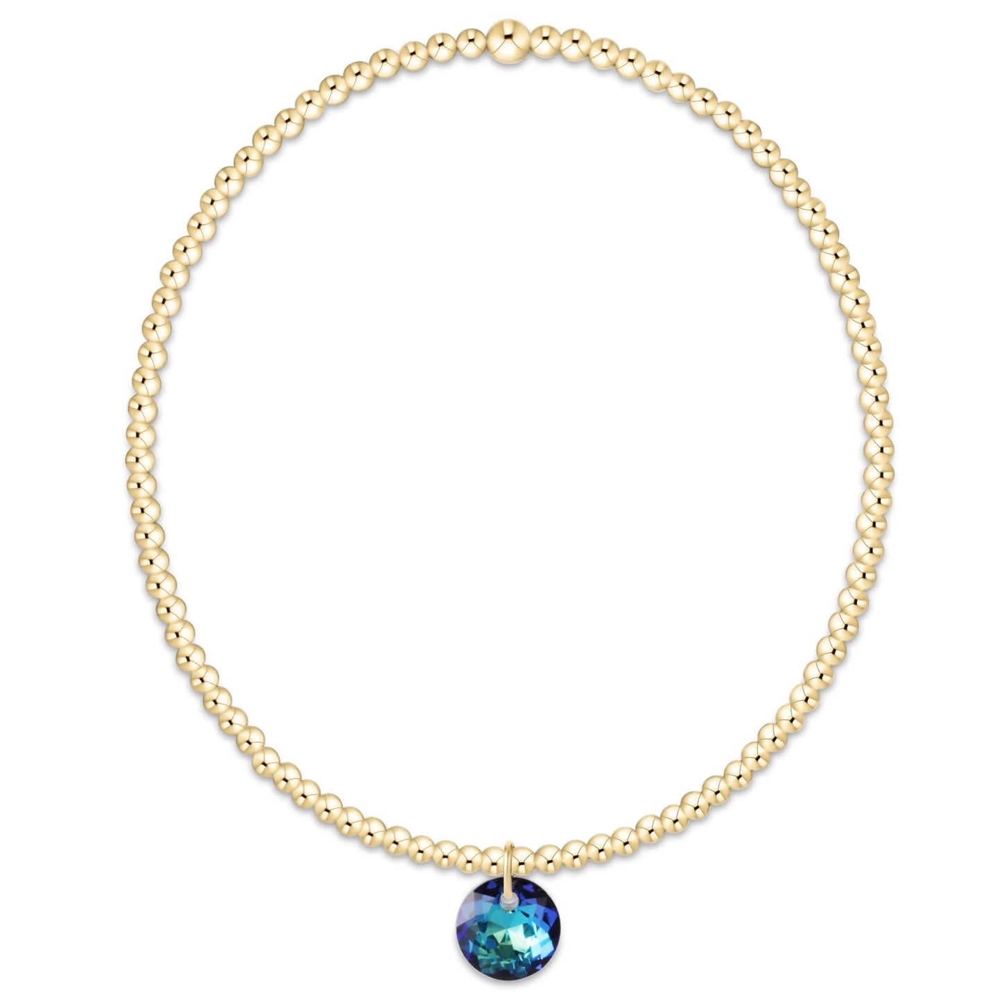 Classic Gold 2mm Bracelet Reflection Small Charm