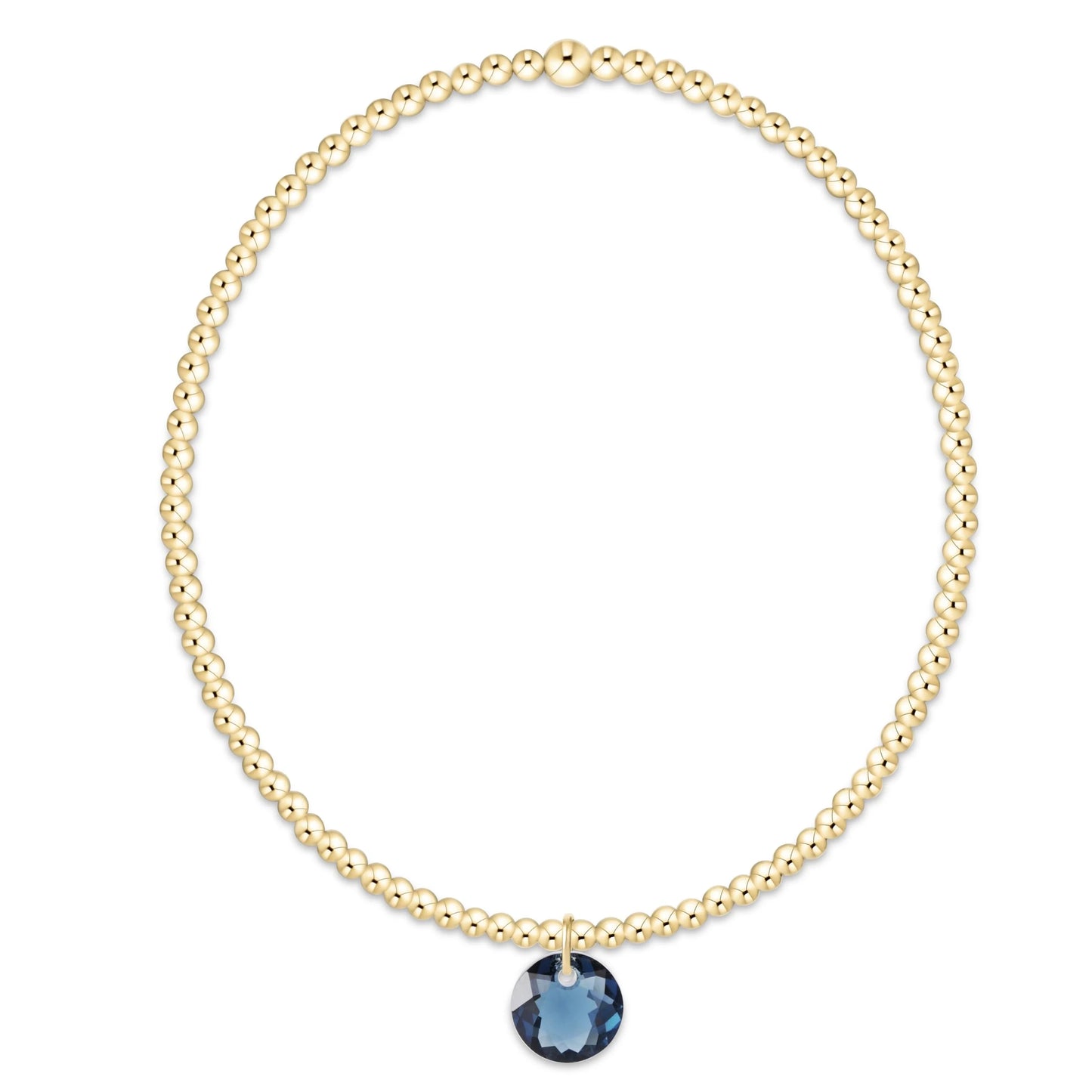 Classic Gold 2mm Bracelet Reflection Small Charm