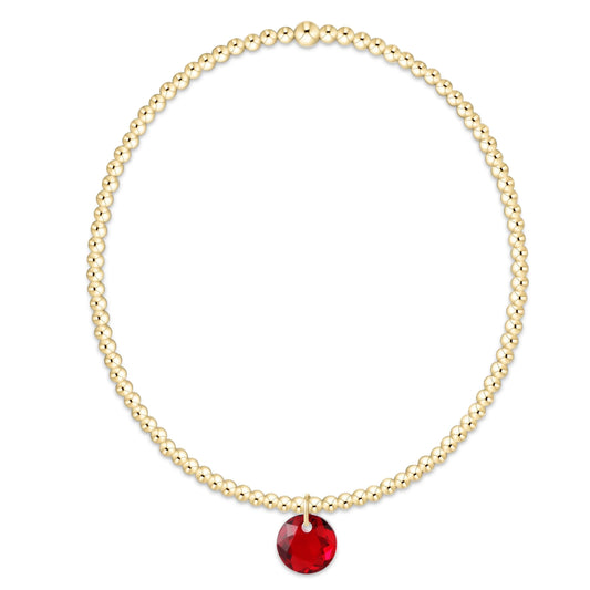 Classic Gold 2mm Bracelet Reflection Small Charm