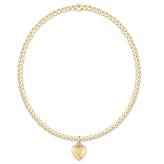 egirl Classic Gold 2mm Bracelet Love Plush Small Gold Charm