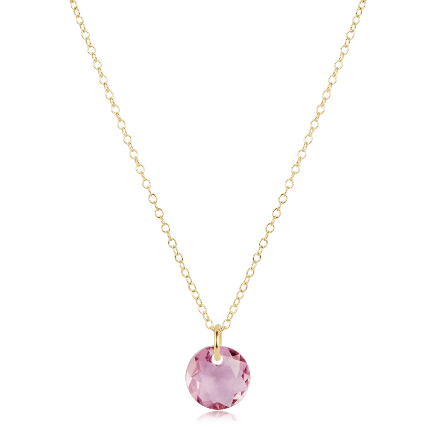 16" Gold Necklace Reflection Small Charm