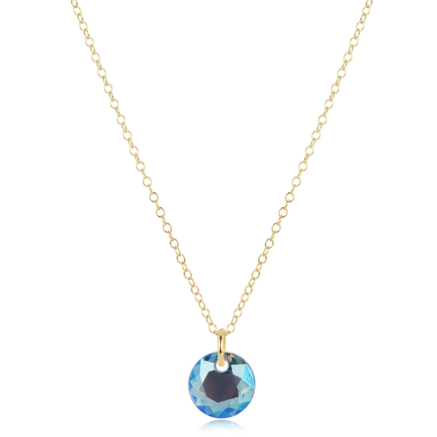 16" Gold Necklace Reflection Small Charm