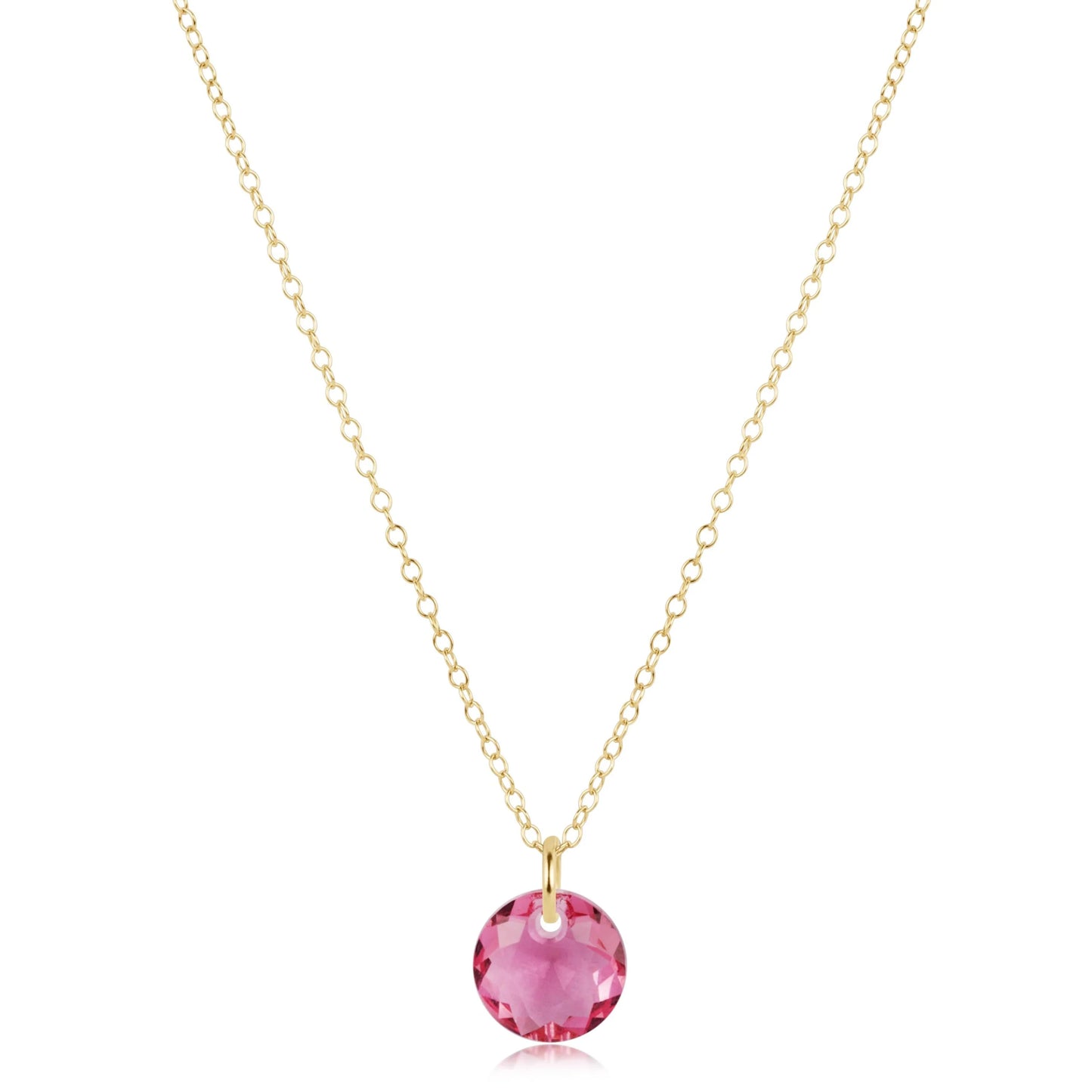 16" Gold Necklace Reflection Small Charm