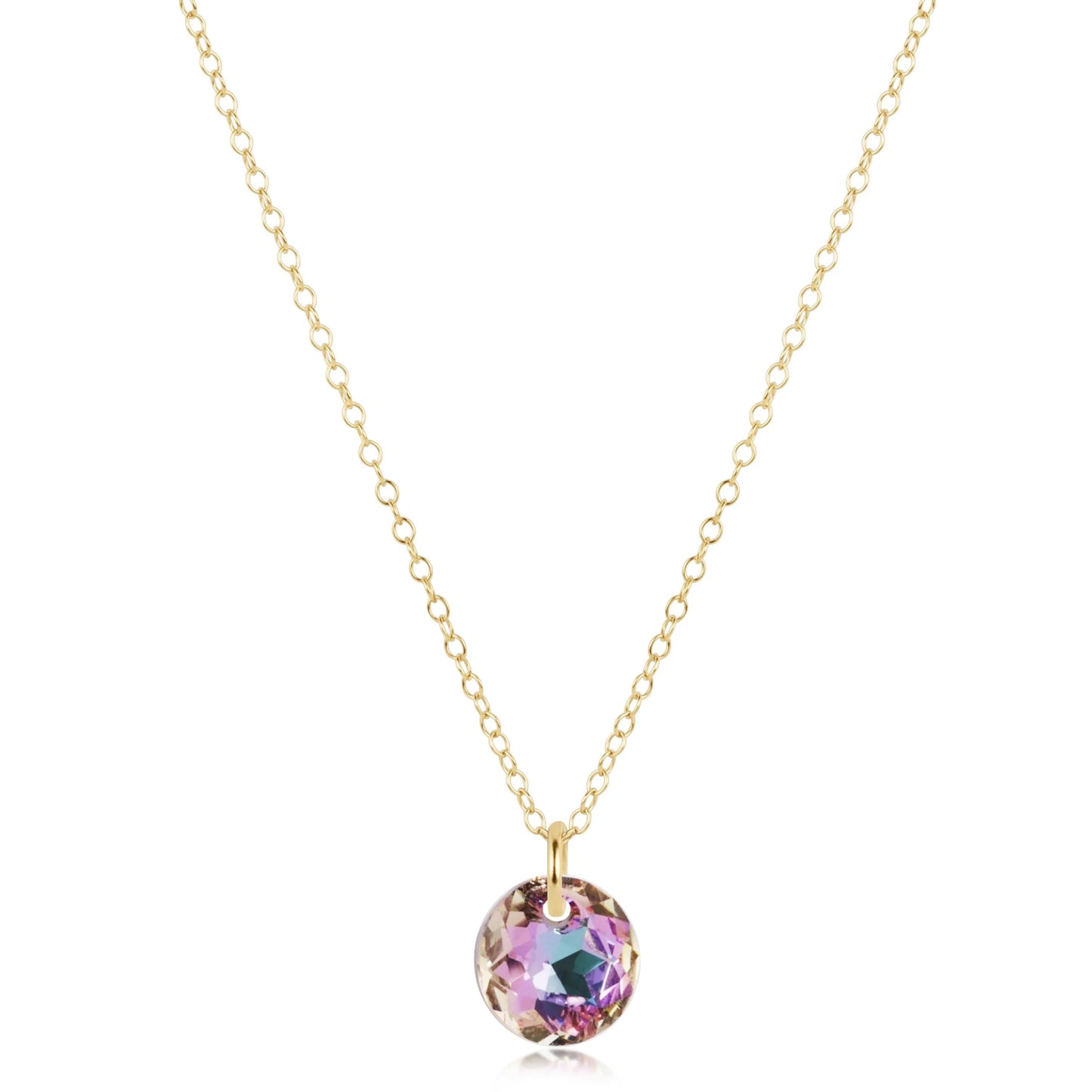 16" Gold Necklace Reflection Small Charm