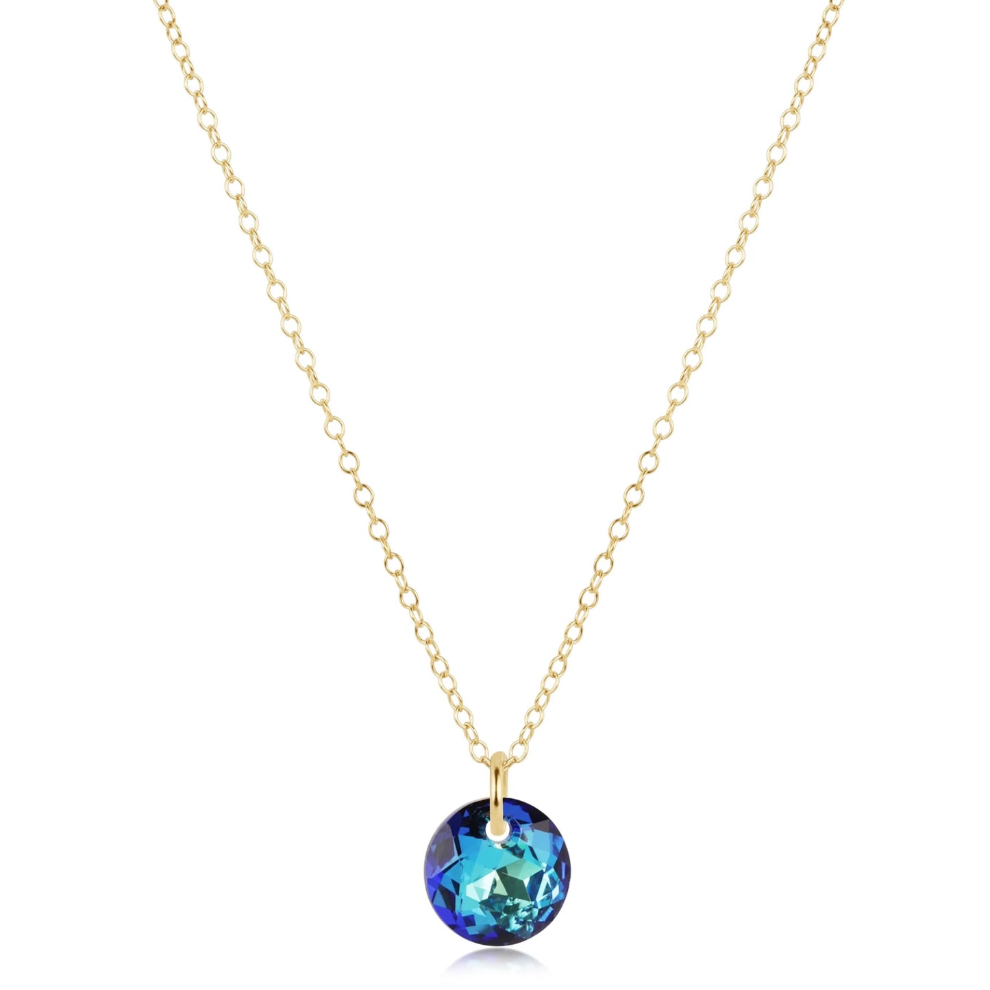 16" Gold Necklace Reflection Small Charm