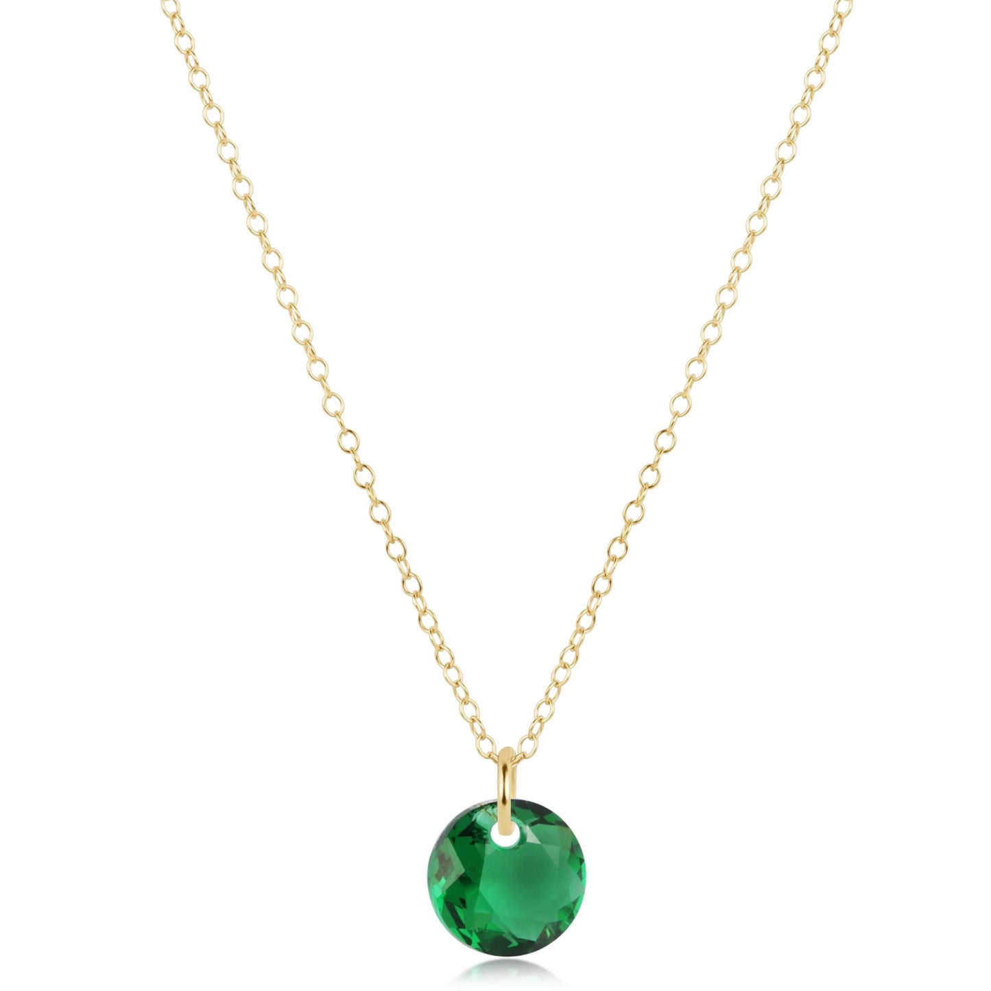 16" Gold Necklace Reflection Small Charm