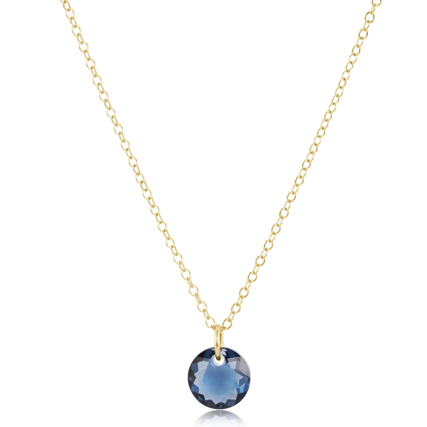 16" Gold Necklace Reflection Small Charm