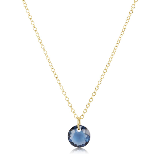 16" Gold Necklace Reflection Small Charm
