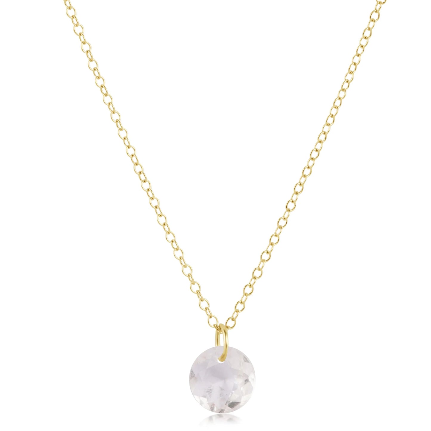 16" Gold Necklace Reflection Small Charm