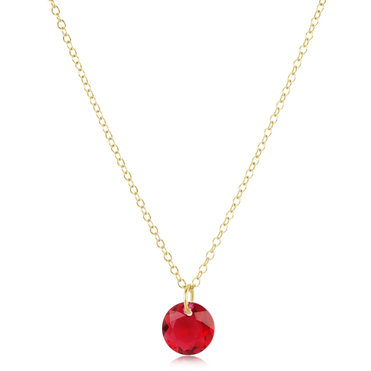 16" Gold Necklace Reflection Small Charm