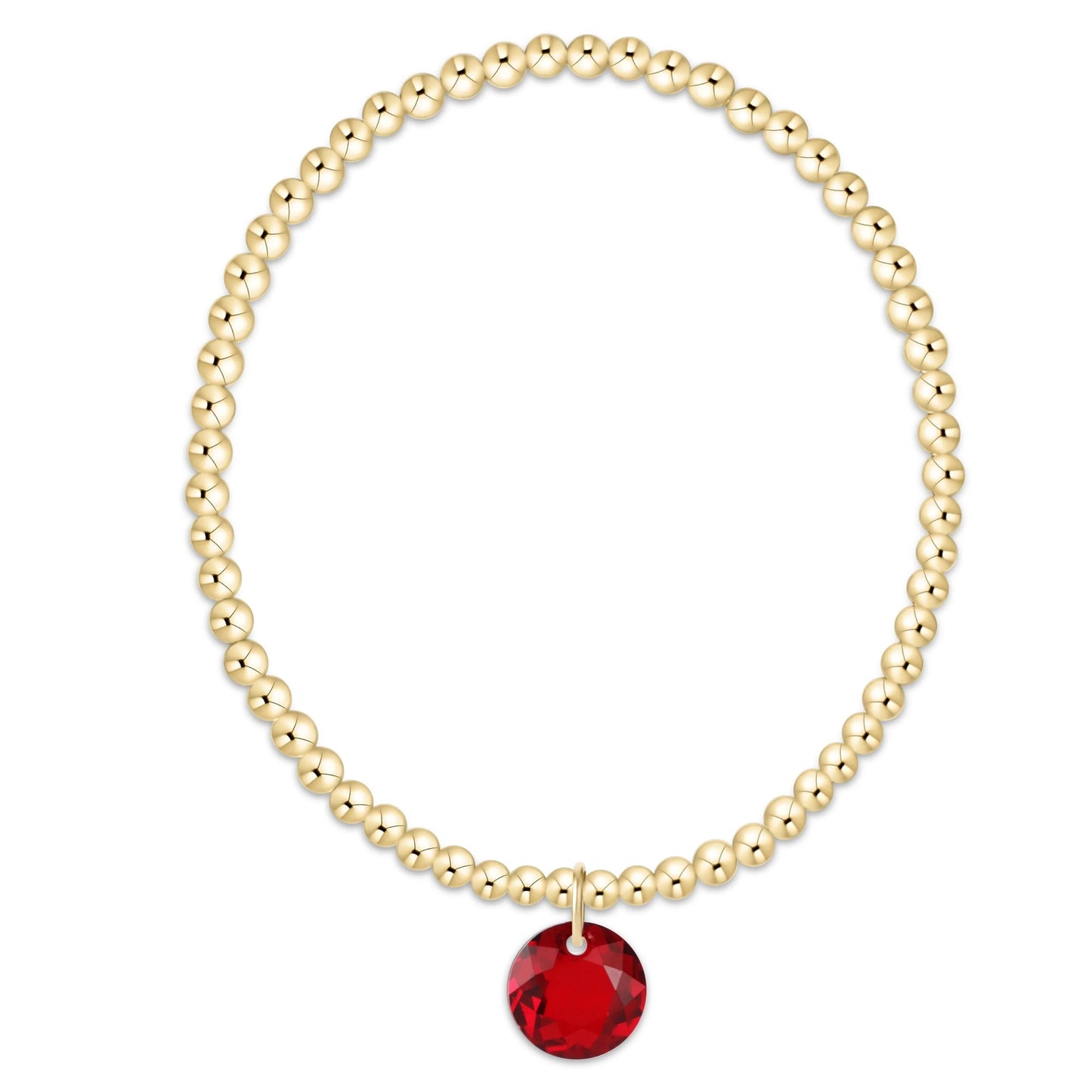 Classic Gold 3mm Bracelet Reflection Charm