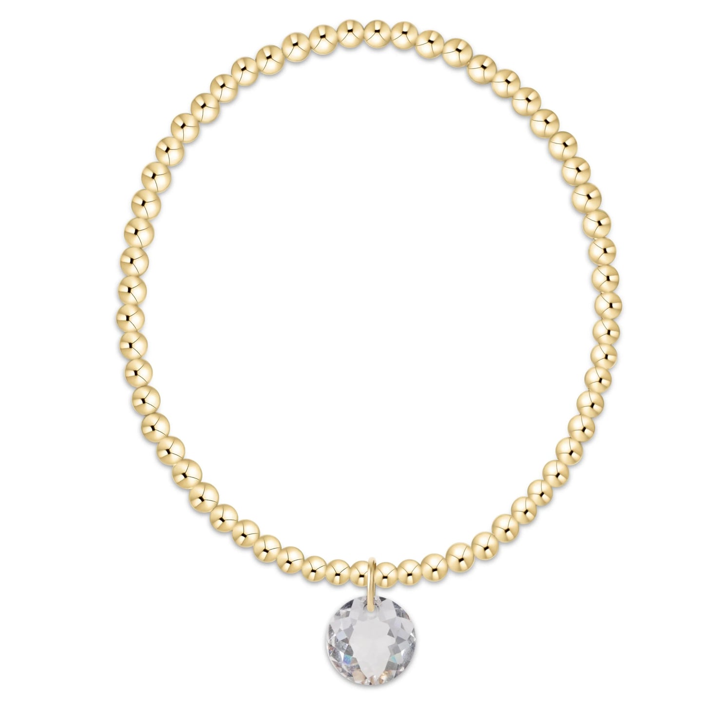 Classic Gold 3mm Bracelet Reflection Charm