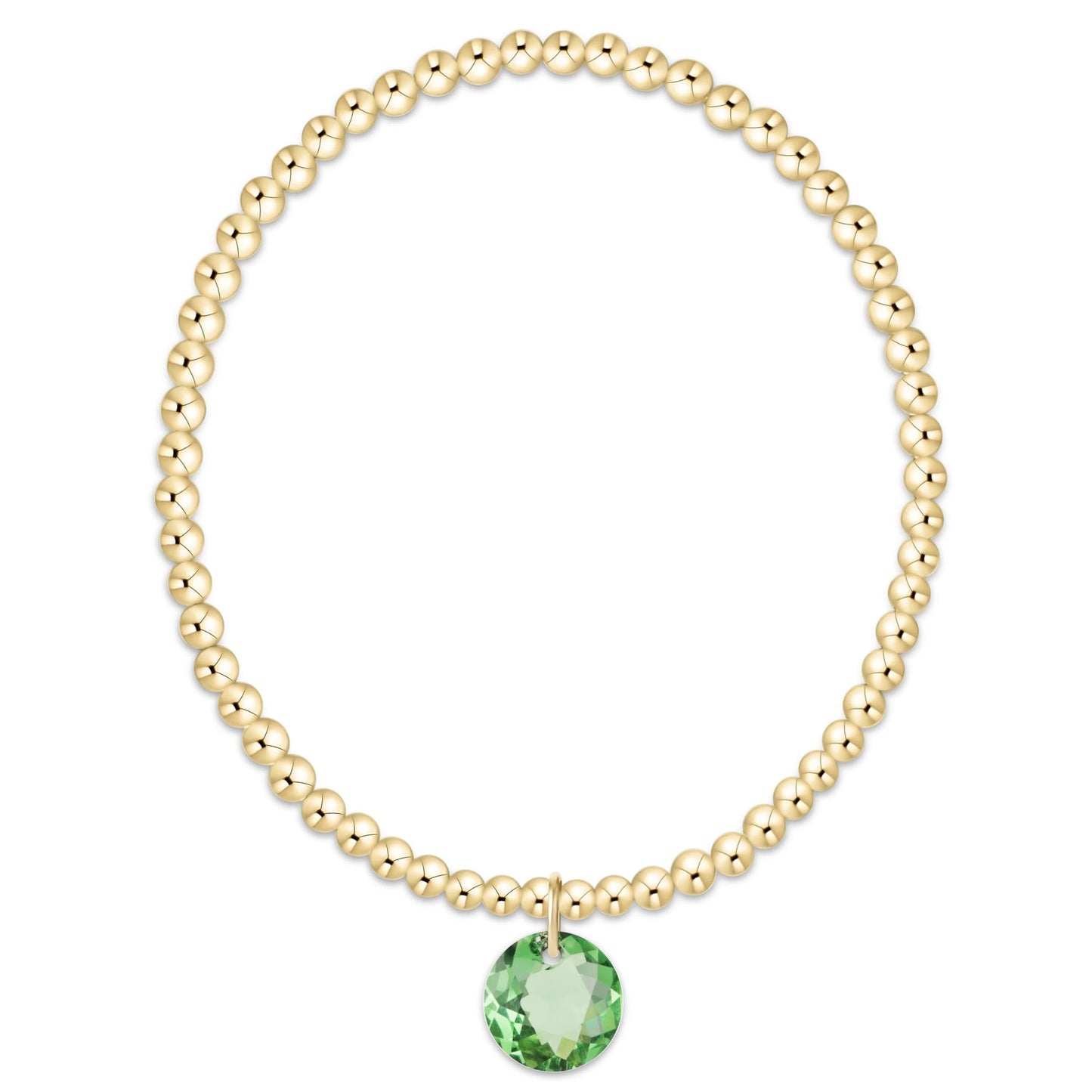 Classic Gold 3mm Bracelet Reflection Charm