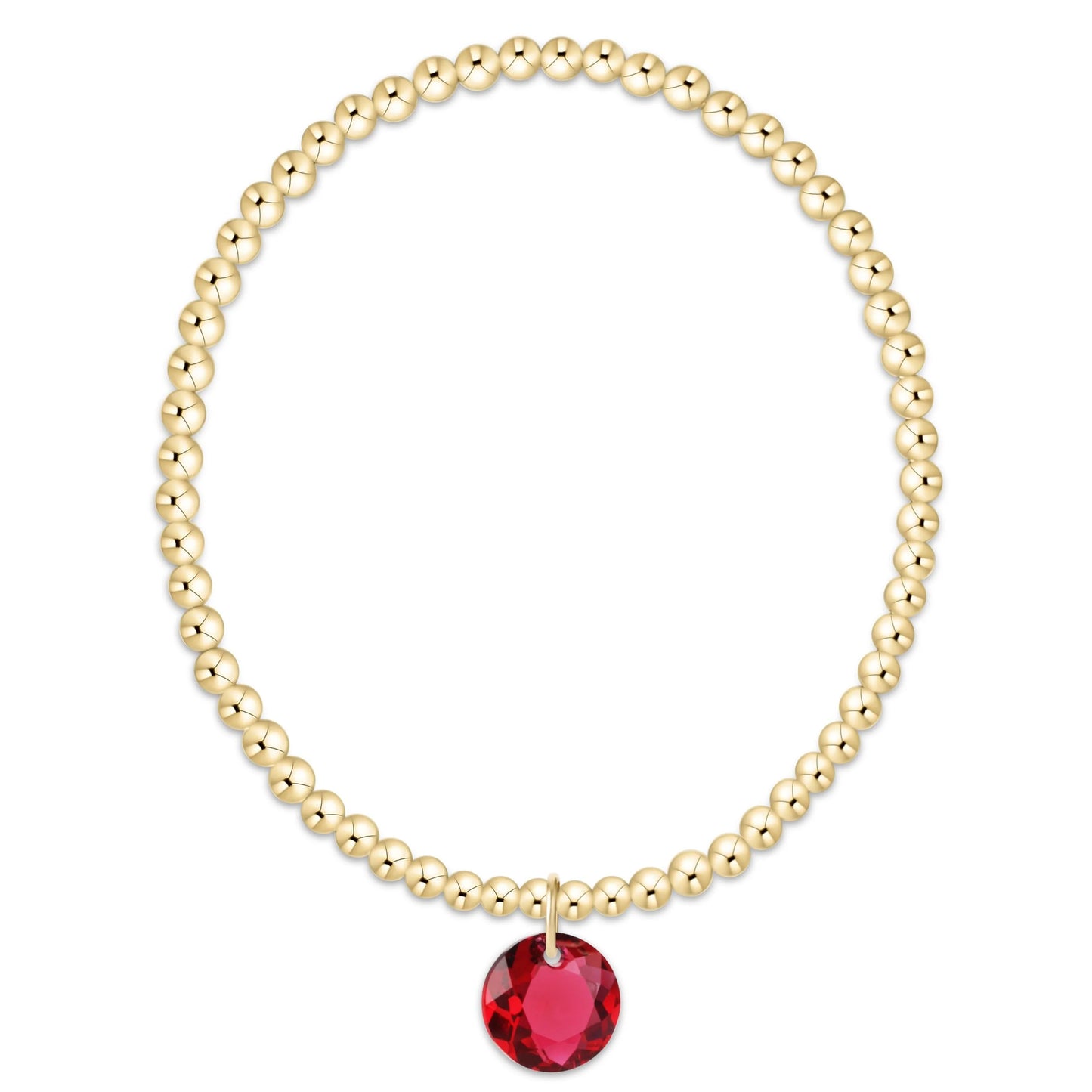 Classic Gold 3mm Bracelet Reflection Charm
